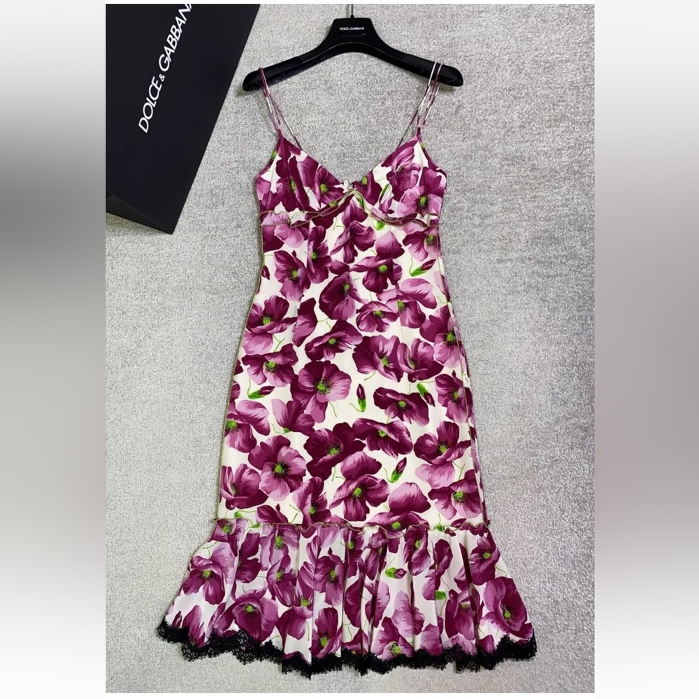 Dolce & Gabbana SILK flower Dress > season 2019